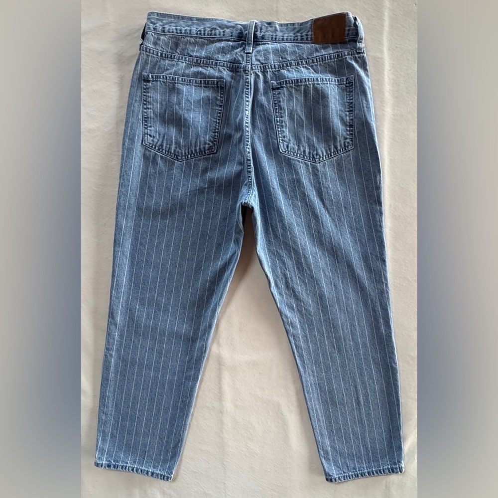 Madewell The Perfect Vintage Crop Jean High-Rise Pinstripe Edition L3915 (32) - Picture 4 of 16